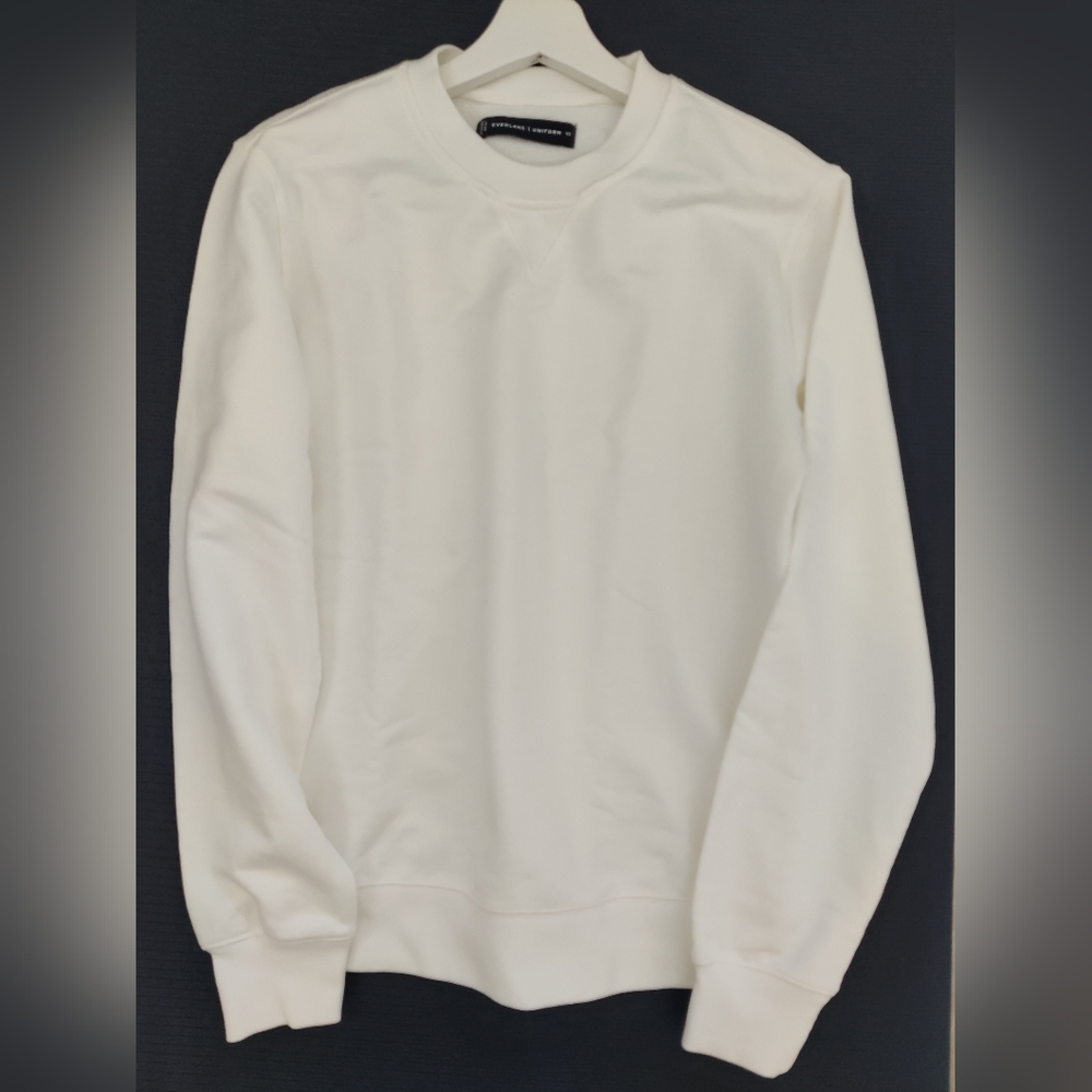 All white sweatshirt